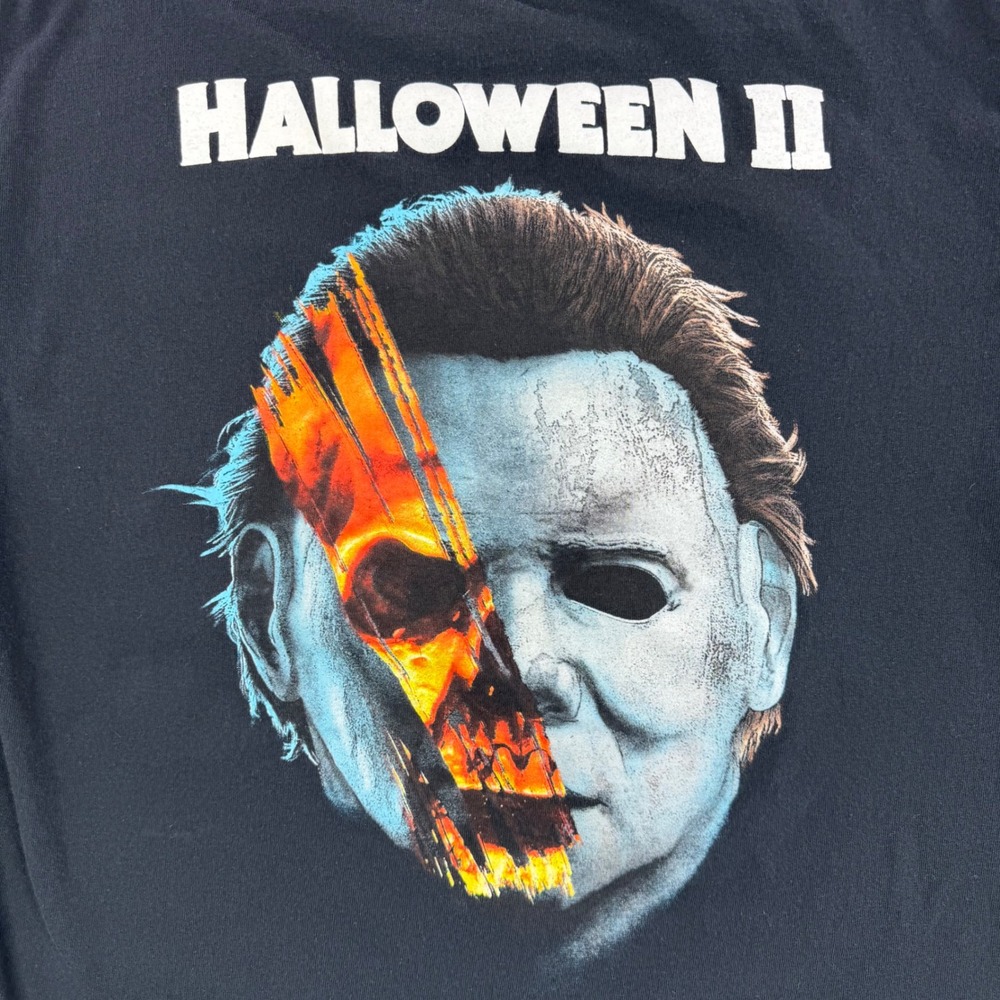 Halloween II Michael Myers Black Graphic T-Shirt Mens Med Hybrid‎ Apparel Horror